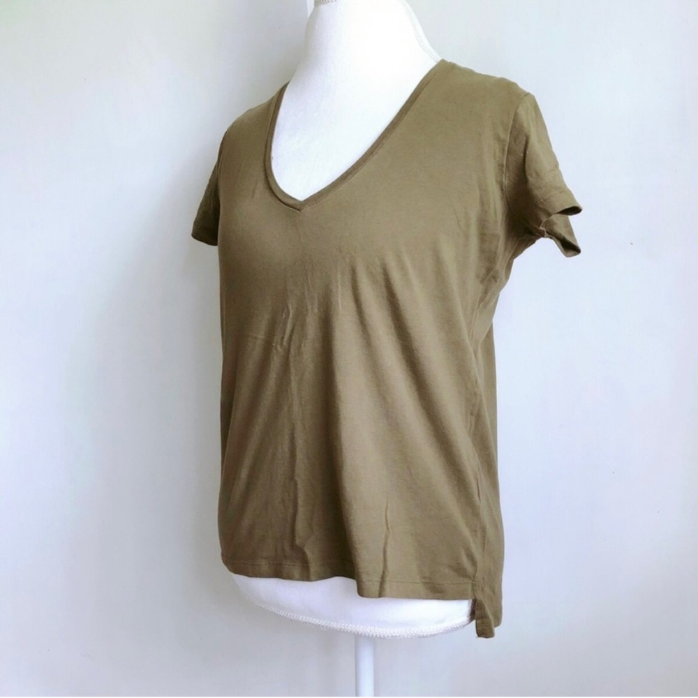 zara v-neck hi-lo tee
